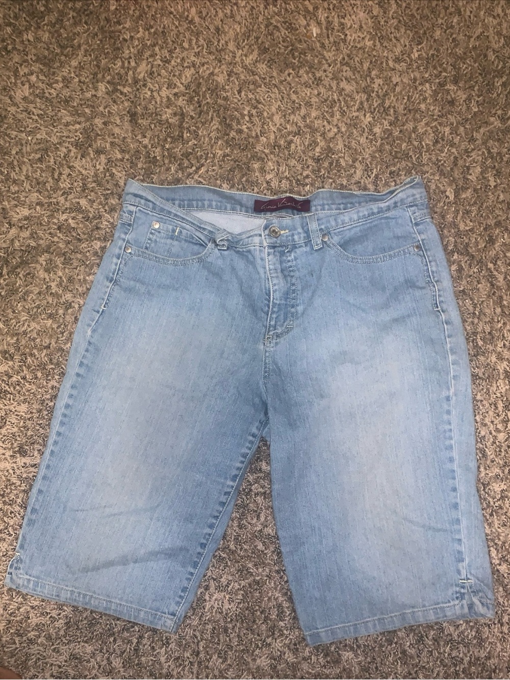 Gloria Vanderbilt Light Blue Denim Bermuda Shorts